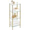 mDesign Metal/Glass Tiered Storage Tower with Open Glass Shelves